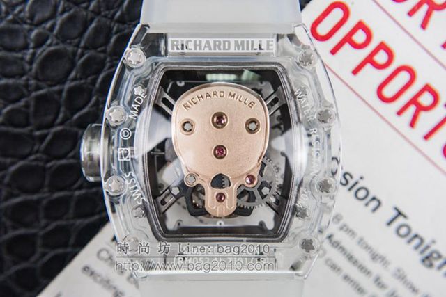 Richard Mille e理查徳米勒 RM052系列 最新鬼頭升級版 顱骨系列 原裝透明殼 理查徳米勒高端男士全自動機械腕表  hds1446